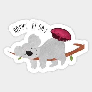 A nice Pie Dream for Mr Koala - Pi Day Sticker